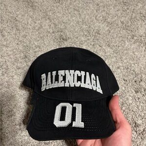 Balenciaga Black and White Logo Cap